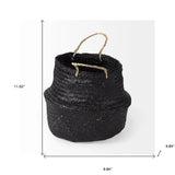 Set Of Three 10" Black Wicker Storage Baskets - Homeroots - Flyclothing LLC