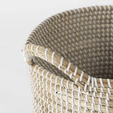 Set Of Three Beige And White Storage Baskets - Homeroots - Flyclothing LLC