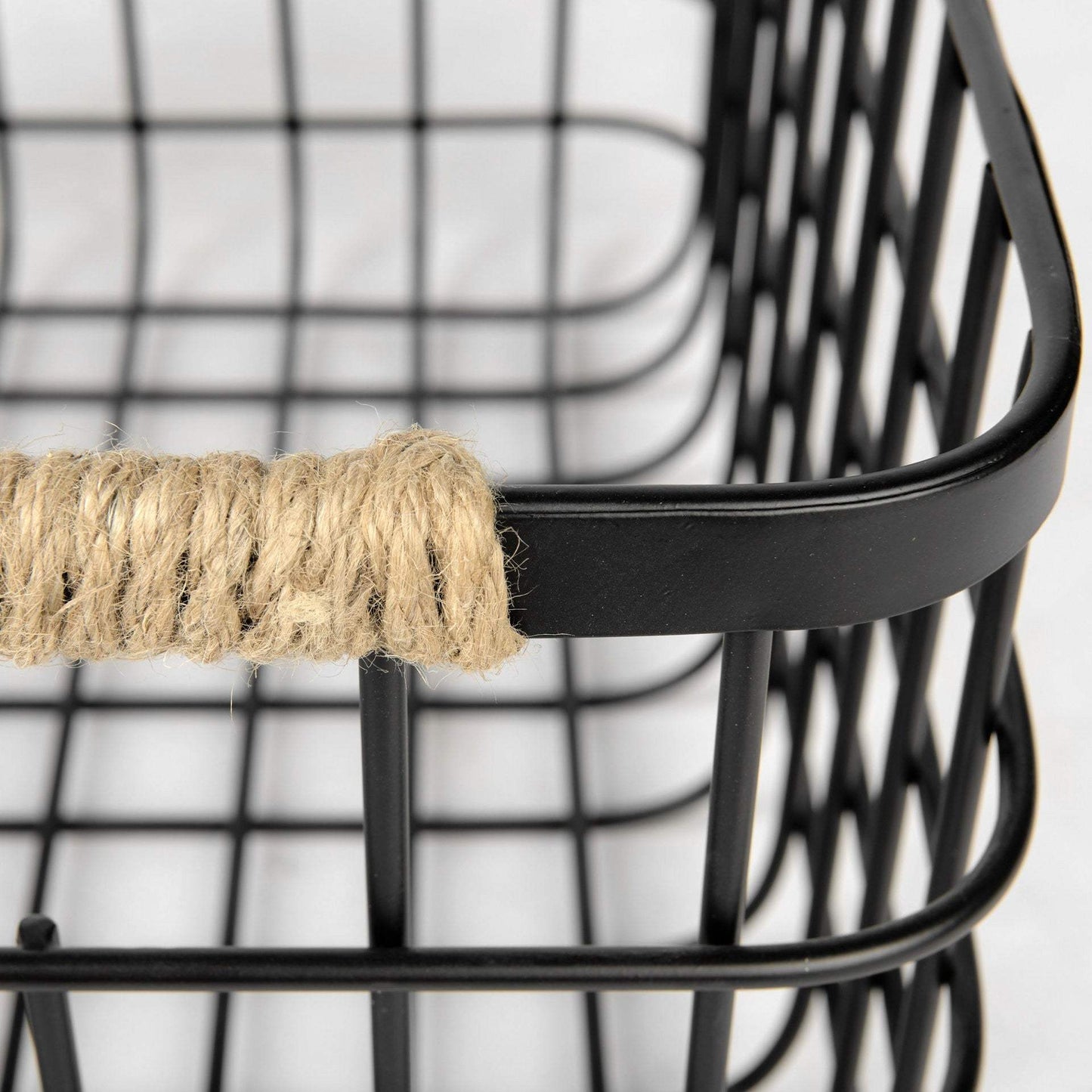 Set Of Two Black Metal Baskets - Homeroots - Flyclothing LLC