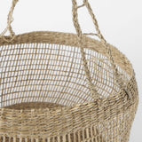 Set Of Two Wicker Storage Baskets With Long Handles - Homeroots - Flyclothing LLC