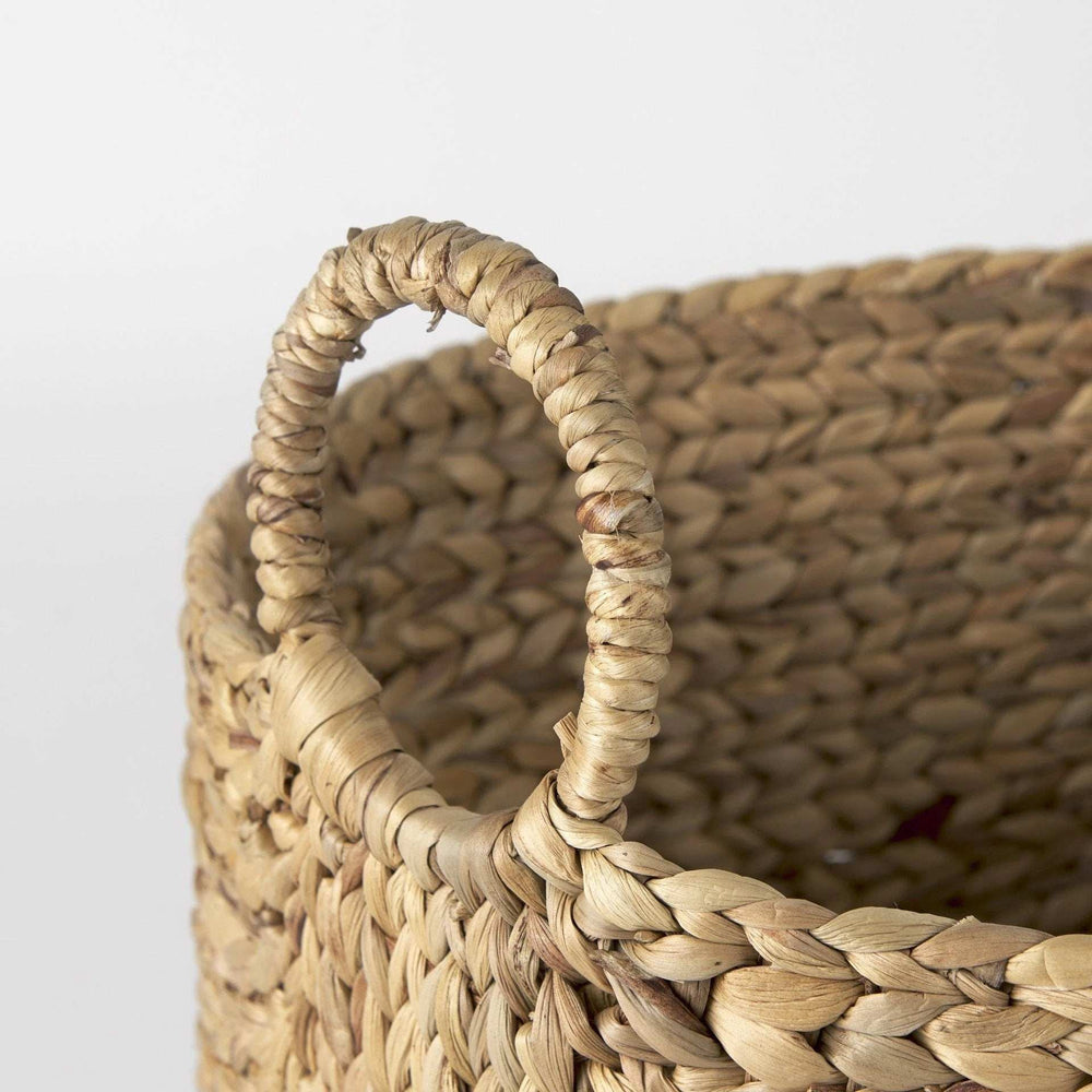 Set Of Three Braided Wicker Storage Baskets - Homeroots - Flyclothing LLC