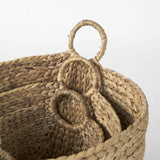 Set Of Three Braided Wicker Storage Baskets - Homeroots - Flyclothing LLC