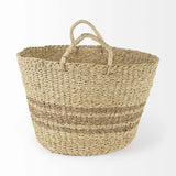 Set Of Two Detailed Wicker Storage Baskets - Homeroots - Flyclothing LLC
