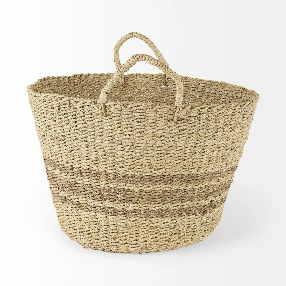 Set Of Two Detailed Wicker Storage Baskets - Homeroots