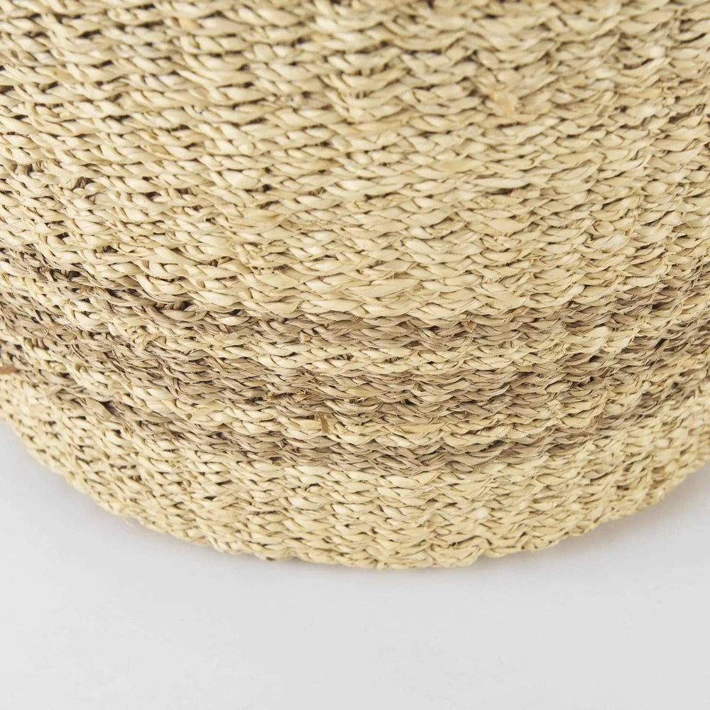 Set Of Two Detailed Wicker Storage Baskets - Homeroots - Flyclothing LLC