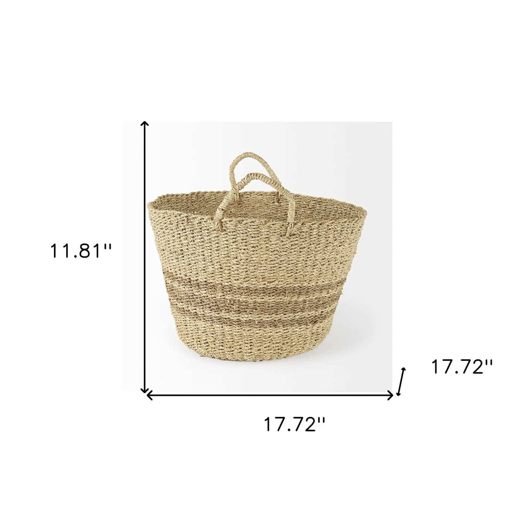 Set Of Two Detailed Wicker Storage Baskets - Homeroots - Flyclothing LLC