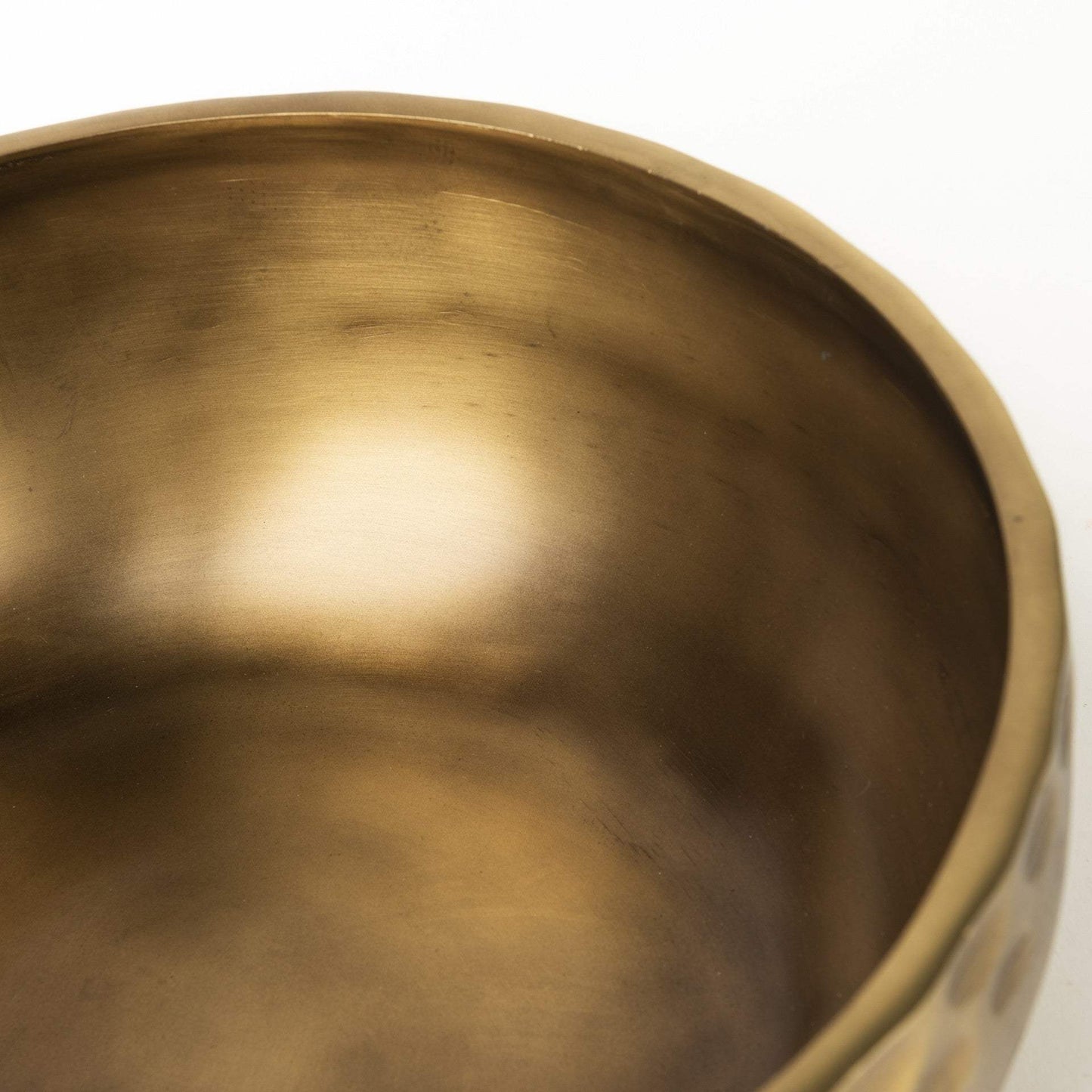 11" Antiqued Brass Hammered Artisan Round Centerpiece Bowl - Homeroots - Flyclothing LLC