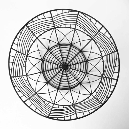 Set Of Two Black Metal Wire Chevron Bowls - Homeroots - Flyclothing LLC