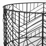 Set Of Two Black Metal Wire Chevron Bowls - Homeroots - Flyclothing LLC