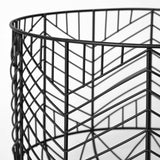 Set Of Two Black Metal Wire Chevron Bowls - Homeroots - Flyclothing LLC