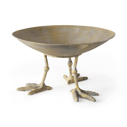 Antiqued Gold Webbed Feet Centerpiece Bowl - Homeroots - Flyclothing LLC