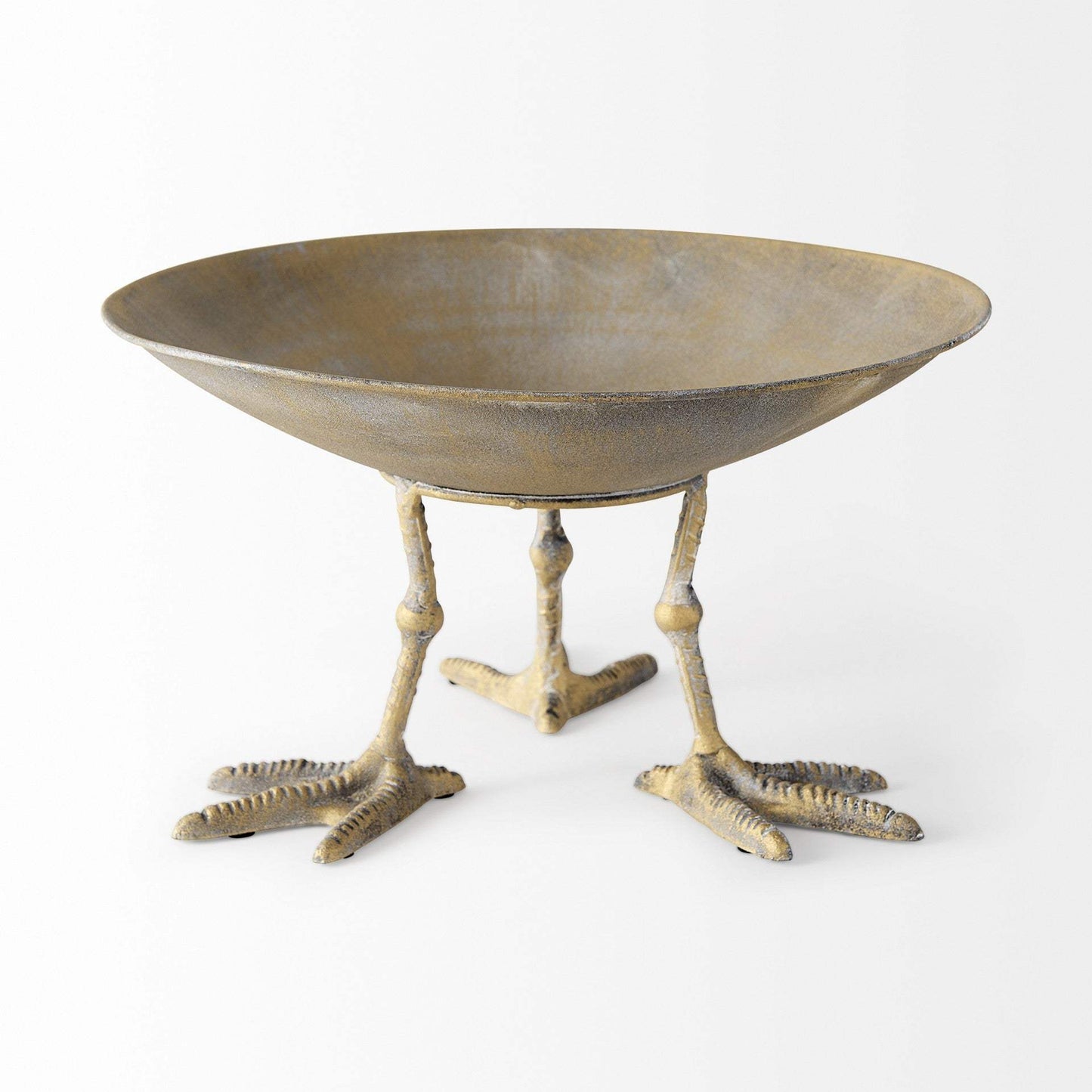 Antiqued Gold Webbed Feet Centerpiece Bowl - Homeroots - Flyclothing LLC