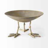 Antiqued Gold Webbed Feet Centerpiece Bowl - Homeroots