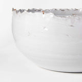 Artisan Gray White Ceramic Centerpiece Bowl - Homeroots - Flyclothing LLC
