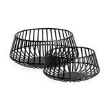 Set Of Two Black Metal Wire Decorative Bowls - Homeroots - Flyclothing LLC