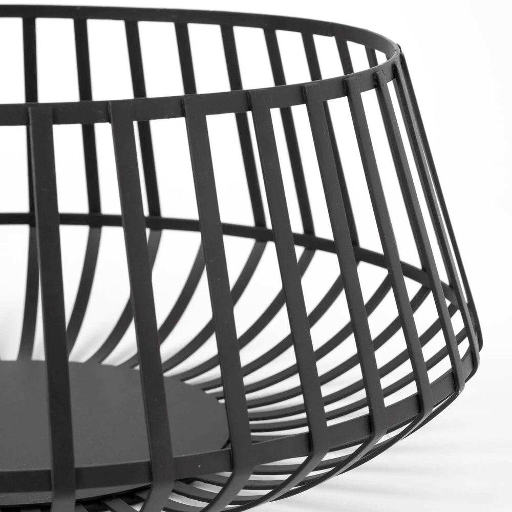 Set Of Two Black Metal Wire Decorative Bowls - Homeroots - Flyclothing LLC