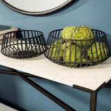 Set Of Two Black Metal Wire Decorative Bowls - Homeroots - Flyclothing LLC
