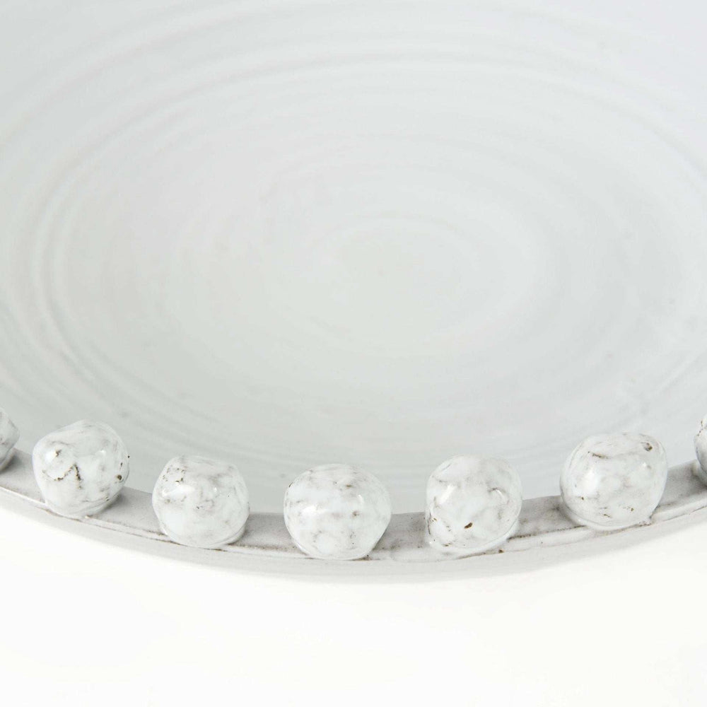 Off White Ceramic Centerpiece Bowl - Homeroots - Flyclothing LLC