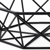 Black Geometric Metal Centerpiec Bowl - Homeroots - Flyclothing LLC