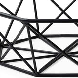 Black Geometric Metal Centerpiec Bowl - Homeroots - Flyclothing LLC