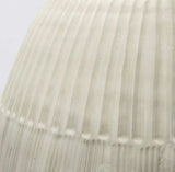 White Embossed Stripes Ceramic Vase - Homeroots - Flyclothing LLC
