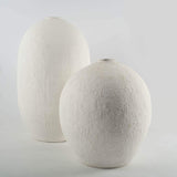 32" Narrow White Textured Ceramic Vase - Homeroots - Flyclothing LLC