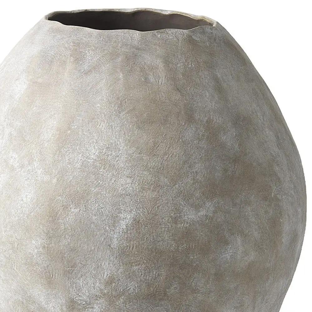Kyros Natural Wash 28" Earthy Ceramic Oval Vase - Homeroots