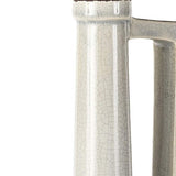 16" Gray and Off White Ceramic Tall Jug Vase - Homeroots - Flyclothing LLC