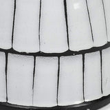 10" White And Black Artisan Glaze Ceramic Pitcher - Homeroots - Flyclothing LLC
