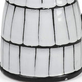 10" White And Black Artisan Glaze Ceramic Pitcher - Homeroots - Flyclothing LLC