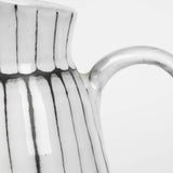 13" White And Black Artisan Glaze Ceramic Pitcher - Homeroots - Flyclothing LLC
