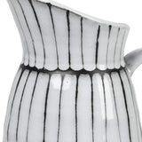 13" White And Black Artisan Glaze Ceramic Pitcher - Homeroots - Flyclothing LLC