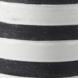 7" Rustic White And Blue Stripe Ceramic Jug - Homeroots - Flyclothing LLC