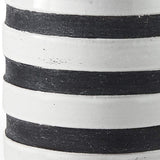 7" Rustic White And Blue Stripe Ceramic Jug - Homeroots - Flyclothing LLC