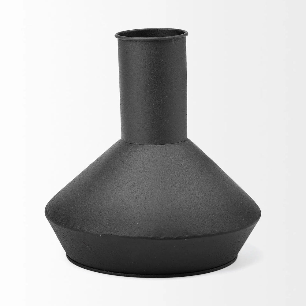 8" Black Metal Decorative Jug Tabletop Sculpture - Homeroots