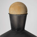 Set of Two Black and Brown Metal Cylindrical Urns - Homeroots - Flyclothing LLC