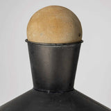 Set of Two Black and Brown Metal Cylindrical Urns - Homeroots - Flyclothing LLC