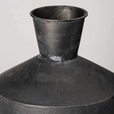Set of Two Black and Brown Metal Cylindrical Urns - Homeroots - Flyclothing LLC