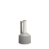 9" Gray and Off White Ceramic Jug Vase - Homeroots - Flyclothing LLC