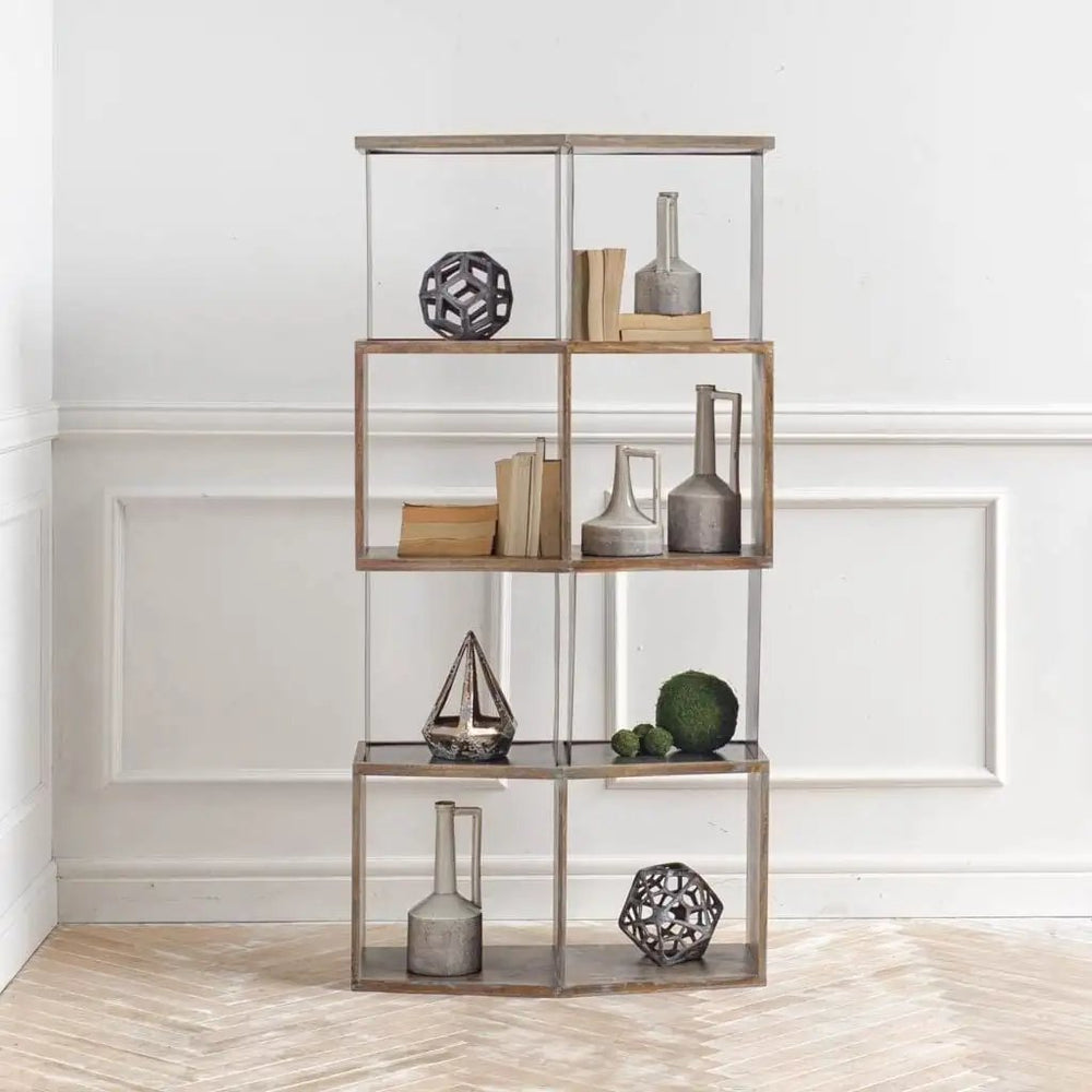 9" Gray and Off White Ceramic Jug Vase - Homeroots