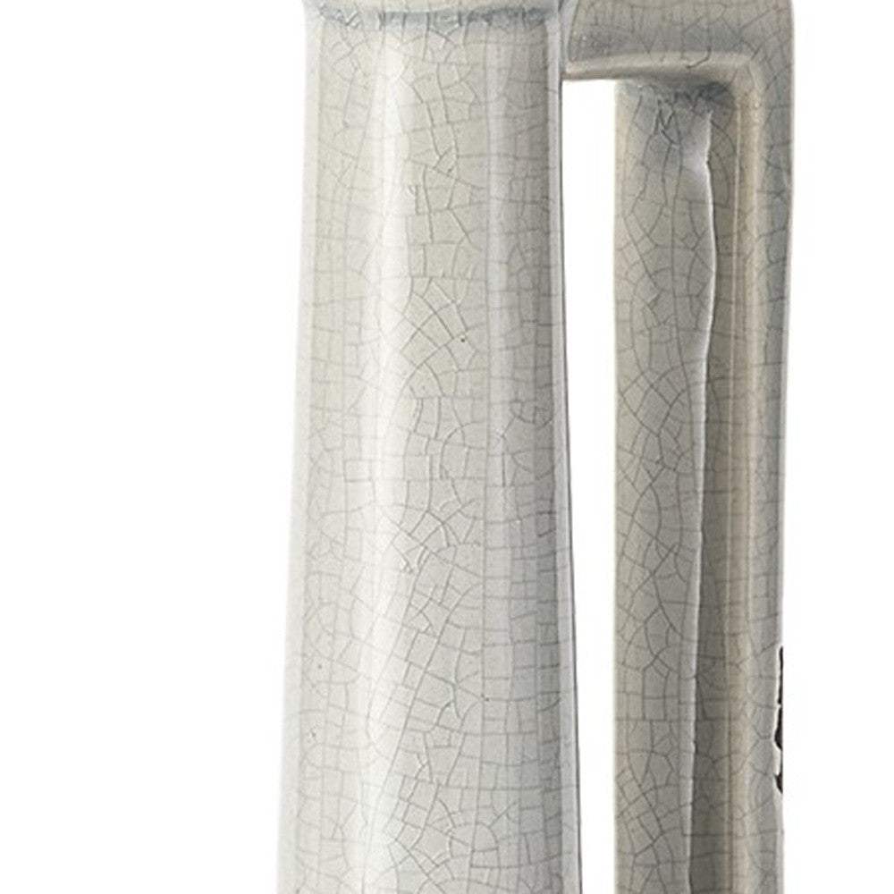 White And Gray Jug Vase - Homeroots - Flyclothing LLC