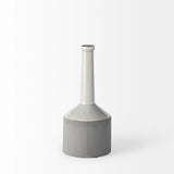 White And Gray Jug Vase - Homeroots