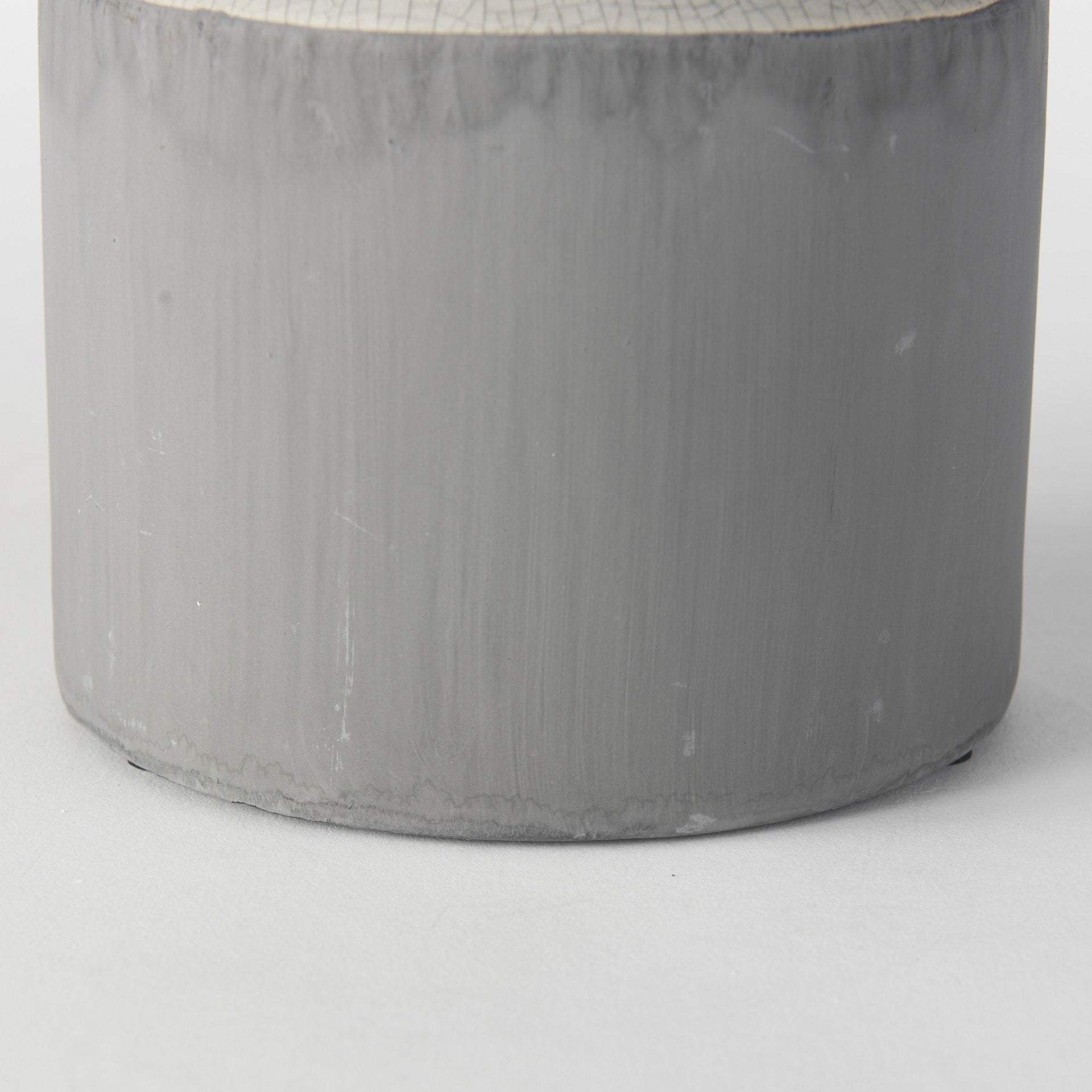 White And Gray Jug Vase - Homeroots - Flyclothing LLC