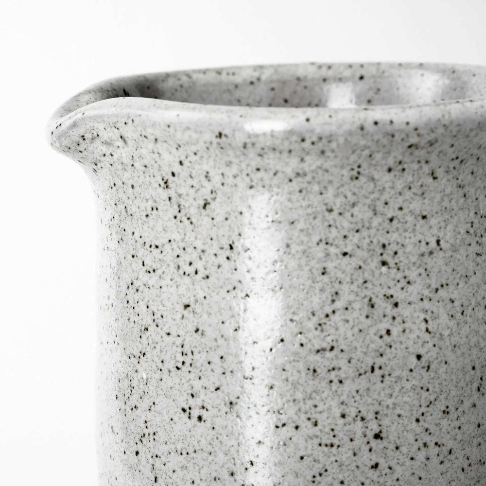 Tall Gray Speckle Decorative Ceramic Jug - Homeroots - Flyclothing LLC