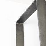 90" Brown Distressed Metal and Solid Wood Six Tier Bookcase - Homeroots