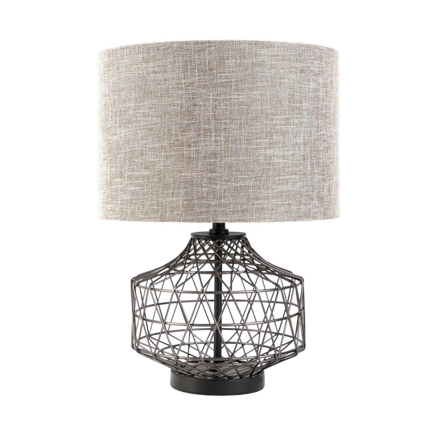 20" Black Lamp Base LED With Brown Shade - Homeroots - Flyclothing LLC