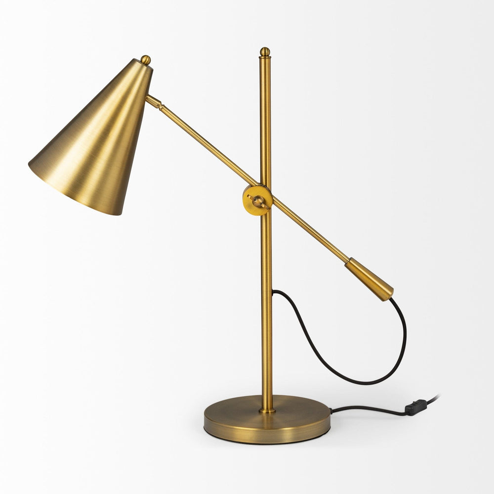 26" Gold Lamp Base LED With Gold Shade - Homeroots