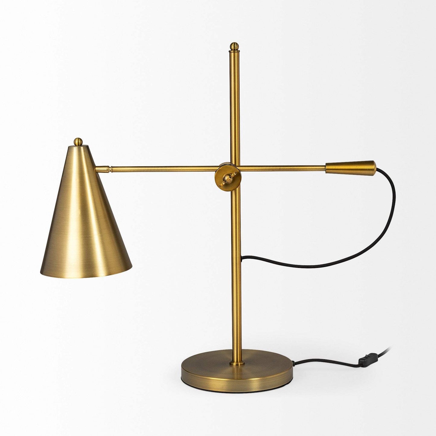 26" Gold Lamp Base LED With Gold Shade - Homeroots - Flyclothing LLC