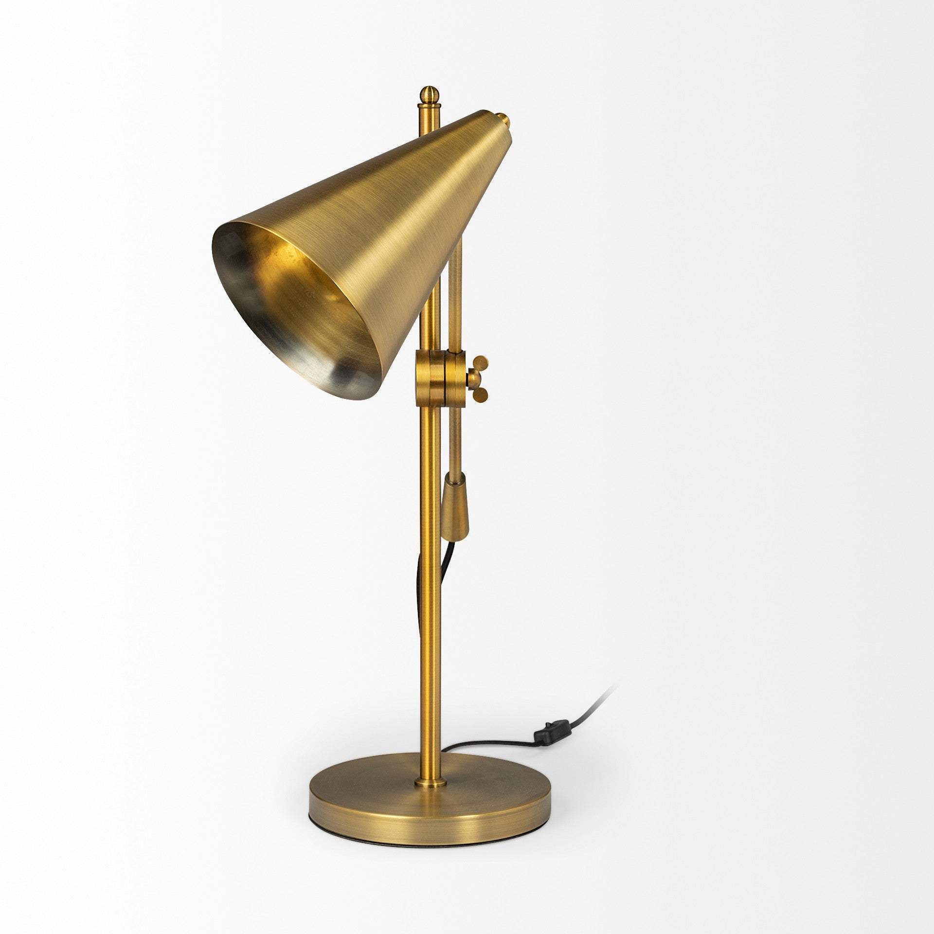 26" Gold Lamp Base LED With Gold Shade - Homeroots - Flyclothing LLC