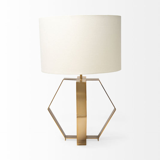 Gold Geometric Design Table Lamp - Homeroots